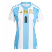 Camisa de time de futebol Argentina Angel Di Maria #11 Replicas 1º Equipamento Feminina Copa America 2024 Manga Curta